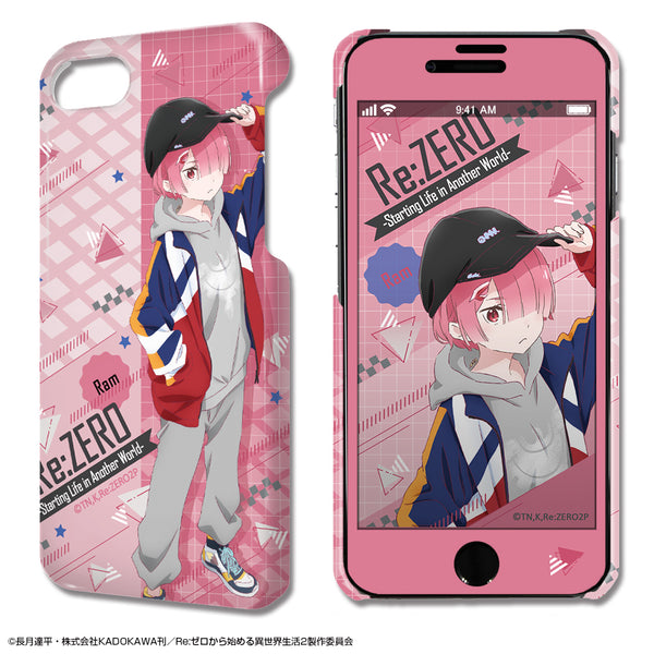 『Re:ゼロから始める異世界生活』デザジャケット Ver.3 iPhone SE(第2世代)/8/7/6/6sケース&保護シート デザイン03(ラム)